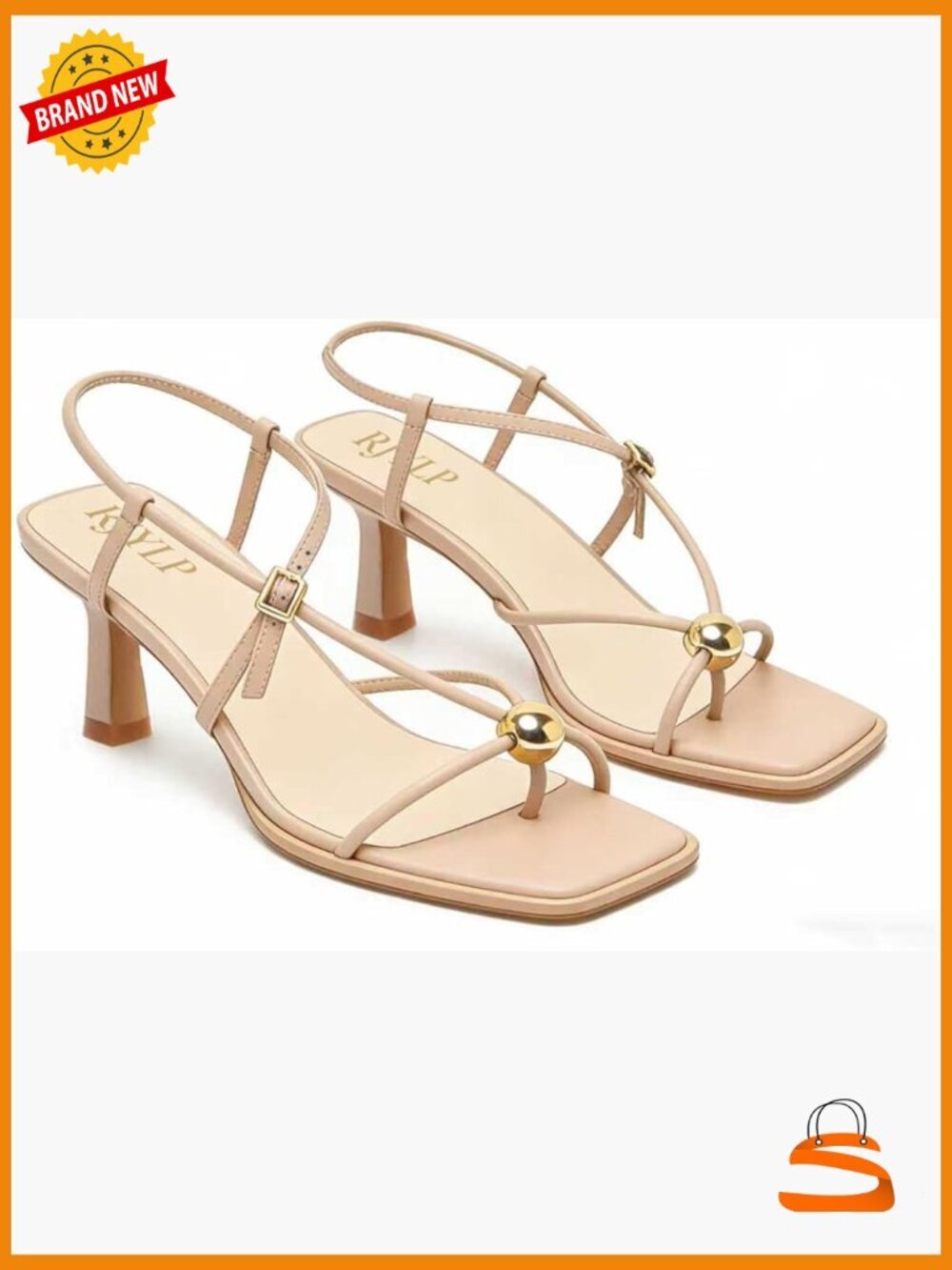Square Toe Slingback Kitten Heels Dressy Thong Flip Flop Slides